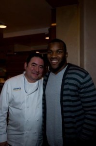 2010 Celebrity Guest Beanie Wells with Emeril Lagasse  